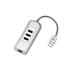 Хаб USB Remax RU-U4 Cati 2.0 3xUSB Silver
