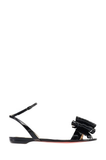 Черные лакированные сандалии Miss Valois Flat Christian Louboutin