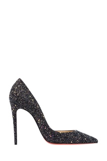Черные туфли с глиттером Iriza 100 Christian Louboutin