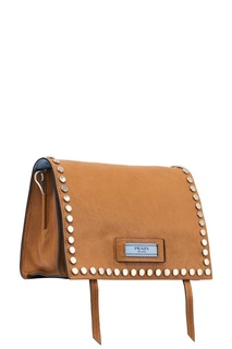 Бежевая сумка из кожи Etiquette Prada