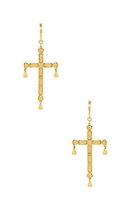 Серьги quartz cross - Luv AJ
