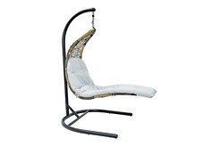 Кресло подвесное-шезлонг relaxa (flyingrattan) коричневый 147x124x76 см.