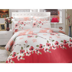 Комплект постельного белья Hobby home collection Евро, ранфорс, Rosalinda, розовый (1501000272)