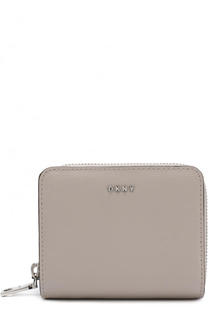 Кожаный кошелек с логотипом бренда DKNY