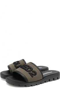 Шлепанцы с текстильной отделкой Dsquared2