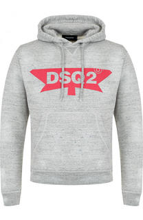 Хлопковое худи с принтом Dsquared2
