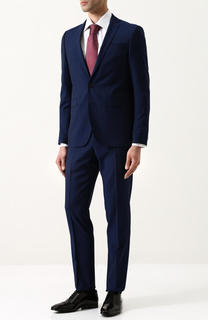 Шерстяной костюм с пиджаком на двух пуговицах Sand