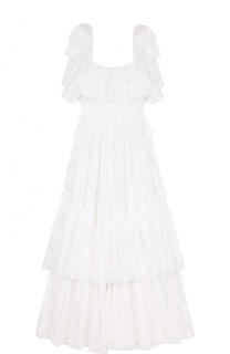 Многоярусное кружевное платье-макси Dolce &amp; Gabbana