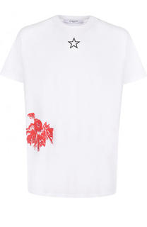 Хлопковая футболка с принтом Givenchy