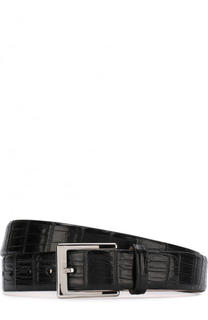 Ремень из кожи крокодила с металлической пряжкой Dami
