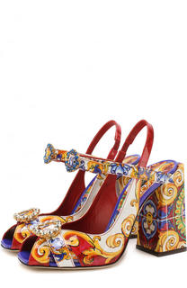 Босоножки Bette Quadra с принтом на устойчивом каблуке Dolce &amp; Gabbana