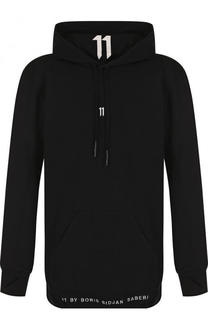 Хлопковое худи с принтом 11 by Boris Bidjan Saberi