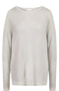 Кашемировый пуловер свободного кроя с круглым вырезом 120% Lino