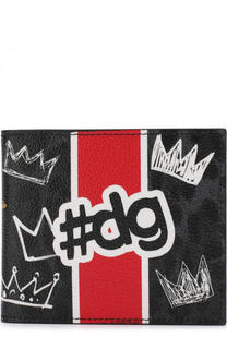 Кожаное портмоне с принтом и отделениями для кредитных карт Dolce &amp; Gabbana