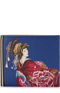 Кожаное портмоне с принтом и отделениями для кредитных карт Dolce &amp; Gabbana