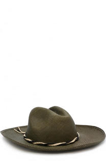 Соломенная шляпа с плетеным ремешком Artesano