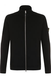 Хлопковый кардиган на молнии с воротником-стойкой Stone Island