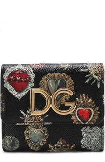 Кожаное портмоне с принтом Dolce &amp; Gabbana