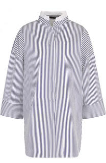 Хлопковая блуза свободного кроя в полоску Windsor