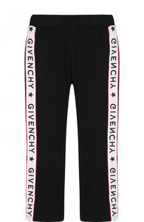 Хлопковые брюки прямого кроя с лампасами Givenchy