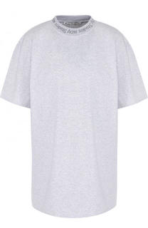 Однотонная хлопковая футболка Acne Studios