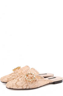 Парчовые сабо с пряжкой Dolce &amp; Gabbana