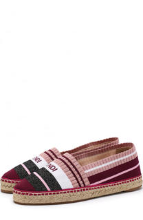 Текстильные эспадрильи Rockocko с логотипом бренда Fendi