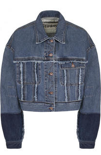 Укороченная джинсовая куртка с потертостями Acne Studios