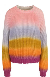 Хлопковый пуловер свободного кроя с круглым вырезом Zadig&amp;Voltaire