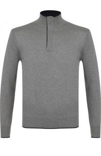 Хлопковый джемпер с воротником-стойкой Canali