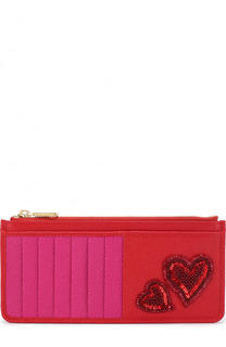Кожаный футляр для кредитных карт с аппликацией из пайеток Dolce &amp; Gabbana
