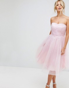 Платье-бандо из тюля Hell Bunny - Розовый