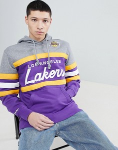 Худи фиолетового цвета со вставкой Mitchell & Ness NBA Lakers - Фиолетовый