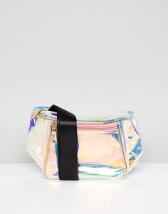 Переливающаяся сумка-кошелек на пояс Yoki Fashion - Серебряный
