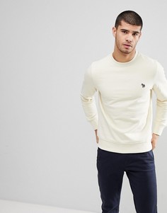 Кремовый свитшот с круглым вырезом и принтом зебры PS Paul Smith - Белый