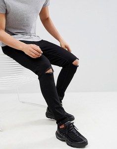 Рваные супероблегающие джинсы Ringspun - Черный