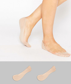 Комплект из 2 пар невидимых носков ASOS - Бежевый