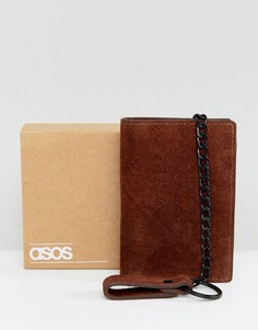 Коричневый замшевый бумажник с цепочкой ASOS - Коричневый