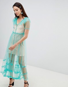 Сетчатое платье-трапеция To Be Adored Dilone - Зеленый