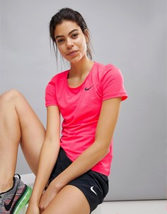 Розовая футболка с короткими рукавами Nike Pro Training - Розовый