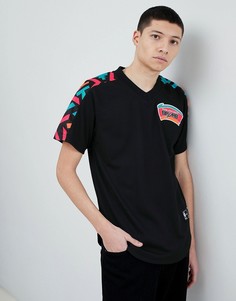 Черная сетчатая футболка Mitchell & Ness NBA San Antonio - Черный