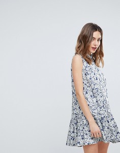 Платье-рубашка с цветочным принтом Deby Debo July - Синий