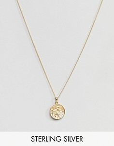 Серебряное ожерелье с позолотой ASOS DESIGN - Золотой