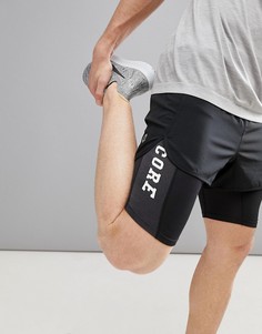 Двухслойные беговые шорты Jack & Jones Core Performance - Черный