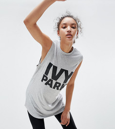 Серая обтягивающая футболка с логотипом Ivy Park - Серый