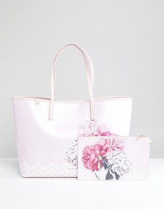 Большая парусиновая сумка-шоппер с цветочным принтом Ted Baker - Мульти