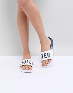 Шлепанцы с логотипом в тон Hollister - Темно-синий