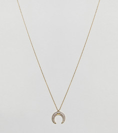 Короткое позолоченное ожерелье с полумесяцем и отделкой камнями Orelia - Золотой