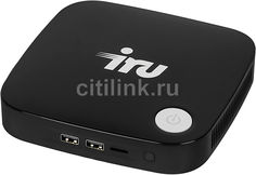 Неттоп IRU 316, Intel Celeron N3160, DDR3L 2Гб, 60Гб(SSD), Intel HD Graphics 400, CR, Free DOS, черный [481601]