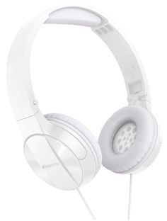 Наушники PIONEER SE-MJ503-W, мониторы, белый, проводные
